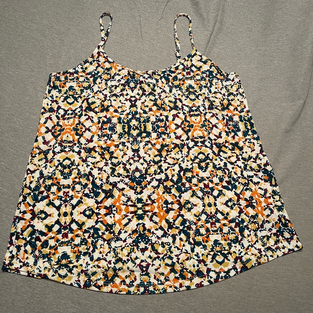 The Limited Orange and Blue Patterned Camisole